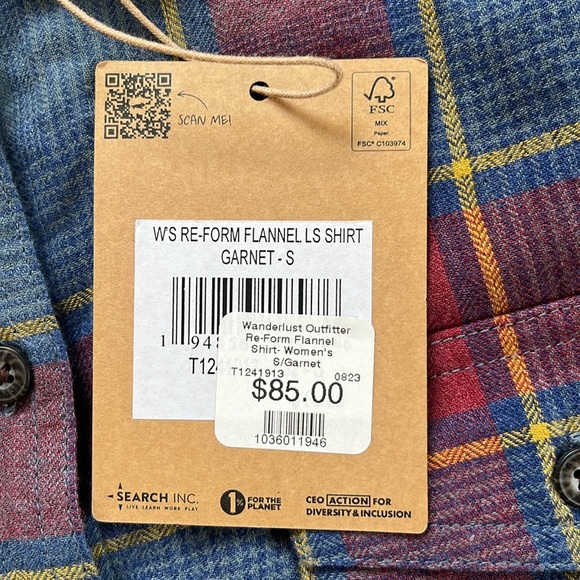 TOAD&CO Re-Form Flannel Shirt NWT Size Small - Picture 4 of 15